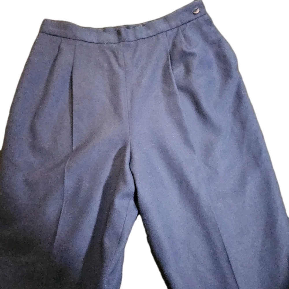 Pendleton Petite 100% Virgin Wool Navy Pants  Staple,Career,Minimalist SZ 14
